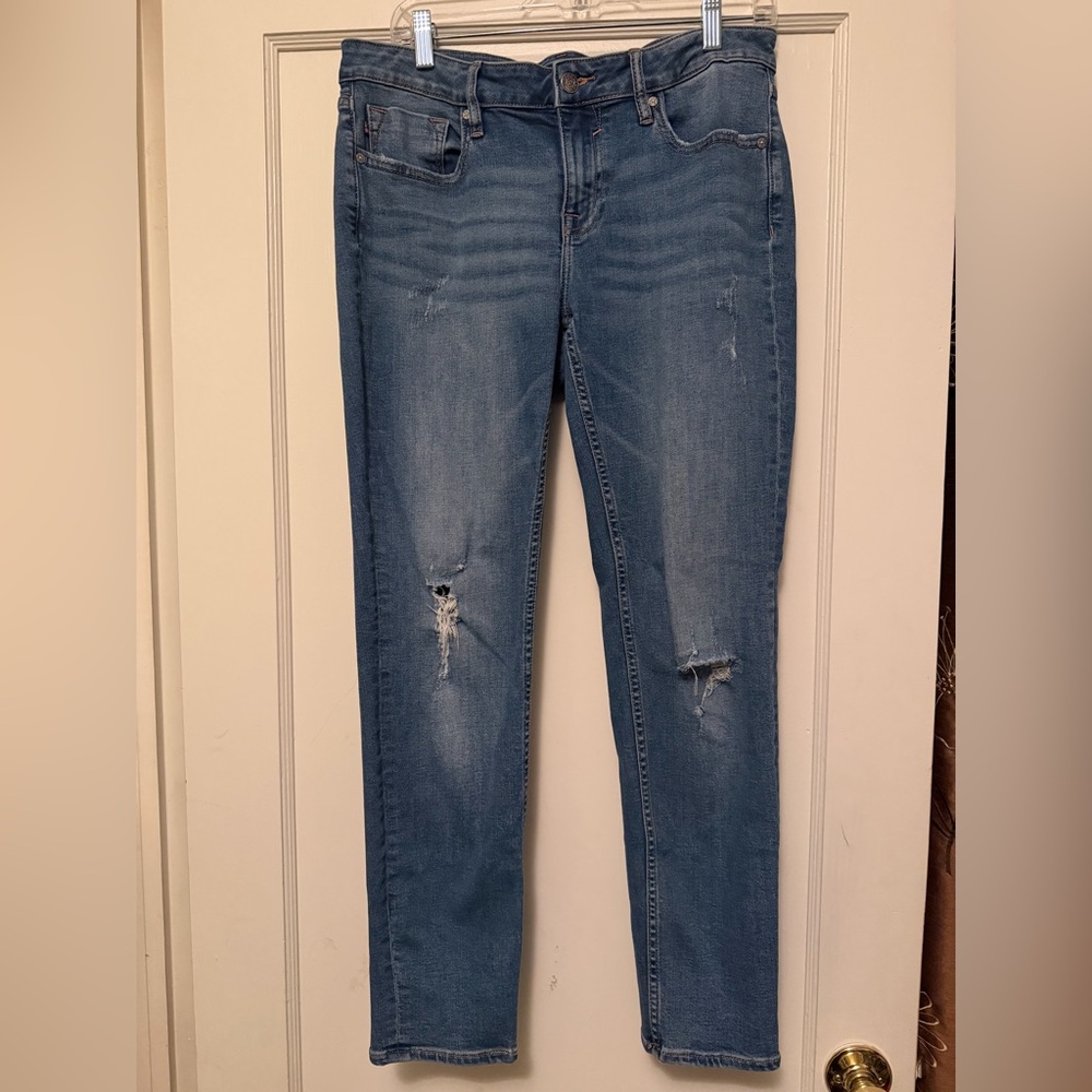 Vigoss Women's Light Blue Distressed Skinny Jeans